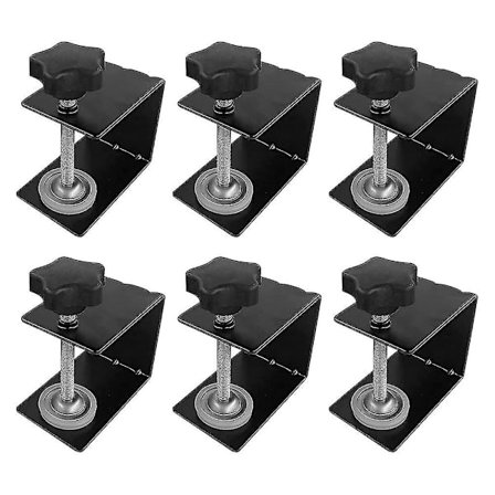 Universal C-klemme til skabsinstallation, 6 stk. møbelstål skuffefrontinstallation, borehul