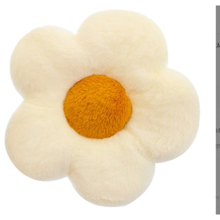 Pude blomsterpude kæledyrs pude sofa karnap soveværelse gulv stol pude solblomst pude (35 cm hvid),