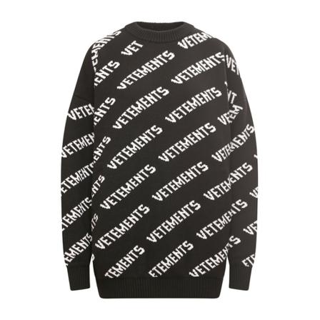 Vetements Strik Ua53Kn300B Sort, Dame Striktrøjer