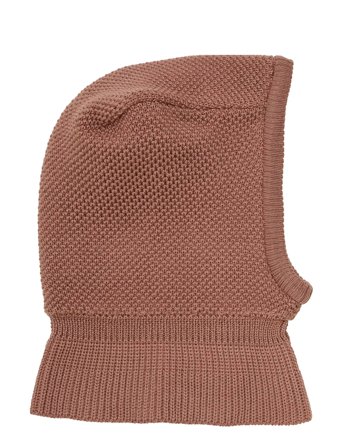 Huttelihut Balaclava Wool Knit Windstop - Pink - 12/24M