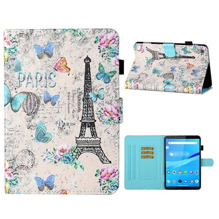 Lenovo Tab M10 HD Gen 2 mönstrat flipfodral i läder - Eiffeltornet