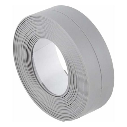 330x3,8CM suihkunauha tiiviste suihkutiiviste kylpyhuoneen silikonitiiviste peiteteippi kylpyamme PE itseliimautuva keittiön kulmatiiviste (harmaa)