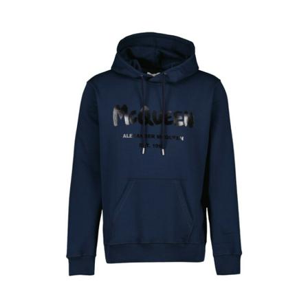 Alexander McQueen Hoodies , Blauw , Heren , Maat: S
