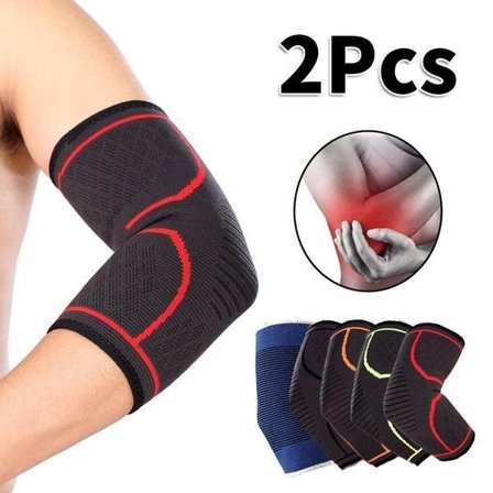2 x Kompressions Albue Støtte Ærmer til Arthritis Behandling, Vægtløftning Træning og Lindring