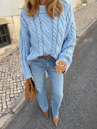 Lovisa Wallin x NA-KD Jean taille mi-haute - Jeans taille moyenne - Bleu - EU 44