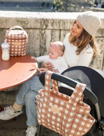 NOBODINOZ Hyde Park Stroller Organizer 42X22X12 - Orange - 42X22X12CM