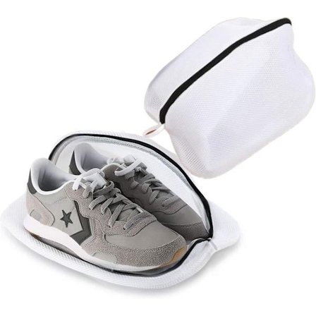 2 kpl Kenkien Pesupusseja, Premium Pyykkipussi Kengille/lenkkareille Pesukoneeseen Kestävällä Vetoketjulla, Korkea Suojaava Pesupussi Säilytykseen ja 