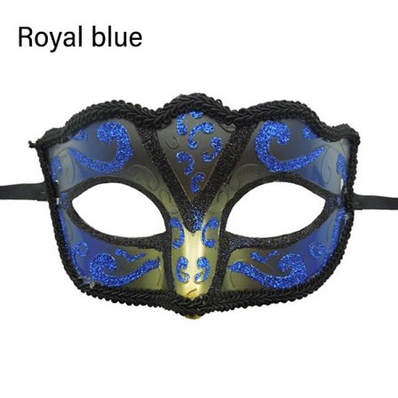 2 stycken Masquerade Tiara Dance Mask ROYAL BLUE 2ST 2ST