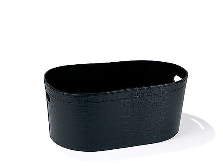 INVITE Vedkurv Oval i Kunstlær