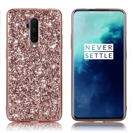 Glitter OnePlus 7T Pro cover - Rødguld