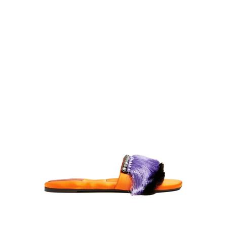 La DoubleJ, Fringe Slippers Fioletowy, Kobieta, Rozmiar: 40 EU