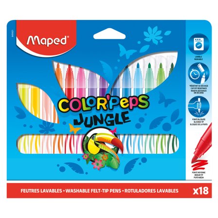 Maped Colorpeps Jungle Felt Tip Pens Pack of 18