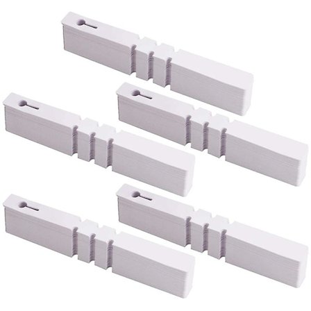 1000 st 8 tum omslagsetiketter, vattentäta hängande etiketter för utomhusbruk, 2x21 cm vita plastträdsetiketter