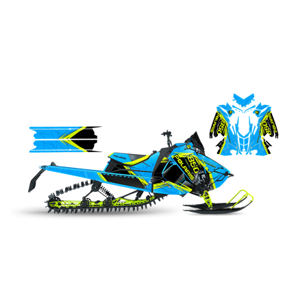 Dekalkit SweTown Lap Blue-Lime - Polaris Axys 850 Pro RMK 163 2019-2019