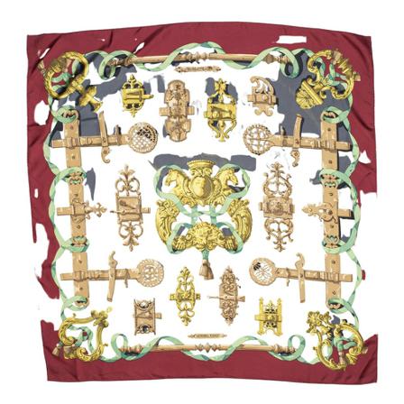 Hermès Vintage, Pre-owned Scarf Rood, Dames, Maat:ONE Size