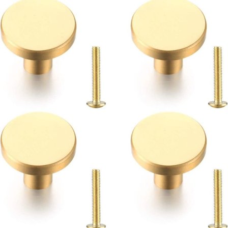 4 pyöreää vaatekaapin vetoa (20 x 24 mm)