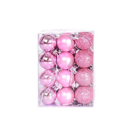 24 st/set 12 Färger Julgranskula Ornament Boll Fest Hem Trädgårdsdekoration För Julgran Hängande Boll