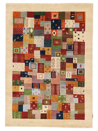 Grade Pequeno Gabbeh Loribaft Tapete 141X198 Lã