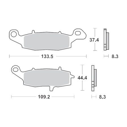 Etujarrupalat Moto-Master RoadPro Ceramic - Suzuki SV 650 X 2020-2022