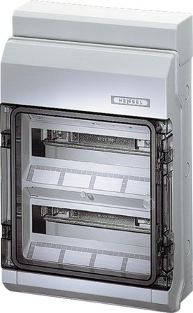 Hensel KV 2524 Normkapsling 2 rader, sluten 12 moduler, Elfördelning & strömförsörjning