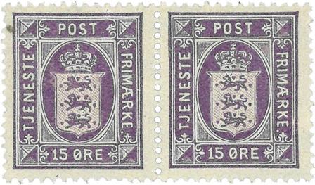 Danmark 1919 - Tjenestemærke AFA 16 - Par - Postfrisk