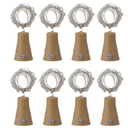 8 Pakke Sol Vinflaske Lys Kork Lys Til Vinflaske Fest Bryllup Halloween Dekorasjoner