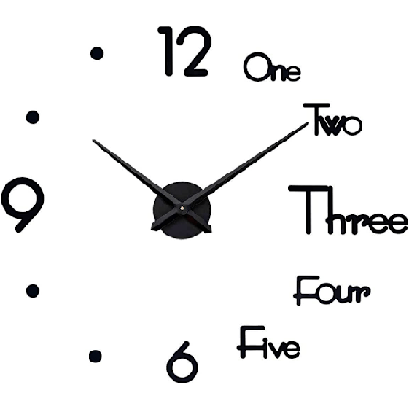 Suuri Moderni 3D Tarrakello Seinälle, Hiljainen Ei Tikaa DIY Kehyksetön Funky Seinätarrakello Olohuoneeseen Keittiöön Makuuhuoneeseen Toimistoon Koti 