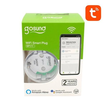 Smartplugg WiFi Gosund SP111 3680W 16A, Tuya 4-pakning