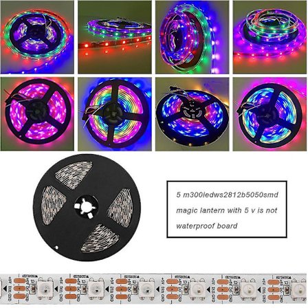 5m 150LED WS2812B 5050 SMD LED 5V TV-taustavalo
