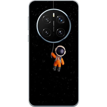 Kompatibelt Mobildeksel til Honor Honor Magic7 Pro Astronaut som henger i tau i rommet mot stjernene, minimalistisk sci-fi motiv perfekt for romfans