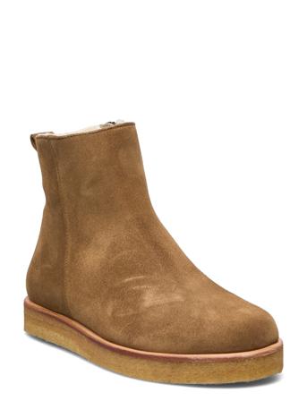 Boots - Flat - With Zipper Shoes Wintershoes Winter Boots Ruskea ANGULUS