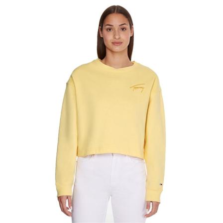 Sweatshirts Tommy Hilfiger Tjw Crop Tommy Signature Gula 168 - 172 Cm/m