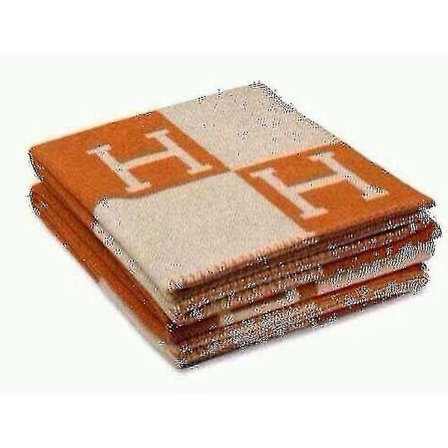 Kunstig ullkashmir varm teppe sofa pledd Shaw oransje