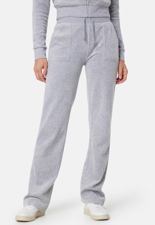 Juicy Couture Del Ray Classic Velour Pant Silver Marl 2 Klær