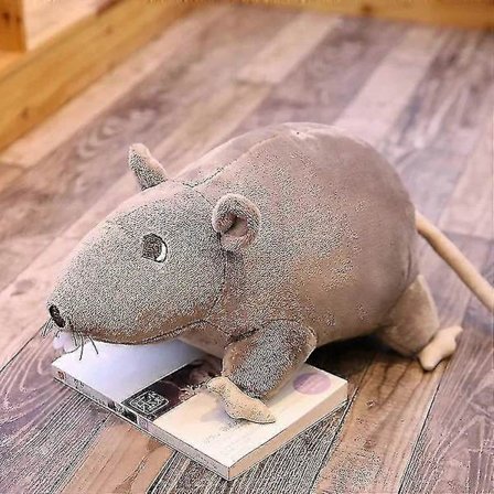 【PP】20-60cm Simulert Mus Supermyk Plysj Mus Plysjdukke Fylt Rotte Plysj Dyrleker For Barn Peluche Maskot Gave Dekor 60cm Grå