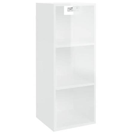 vidaXL Väggskåp vit högglans 34,5x32,5x90 cm konstruerat trä Vit