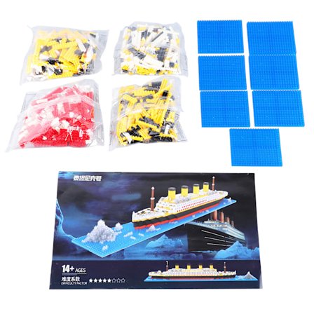 Mikro Skib Model Byggeklodser Sæt Legetøj Arkitektur Skib Model DIY Udfordrende Pædagogisk Legetøj Gave Skib Model Byggeklodser Legetøj