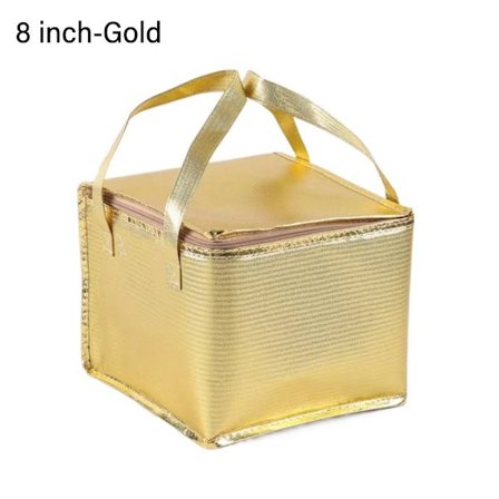 Ny Termisk/Kjølebag Lunsj Piknik Bag GULL 8 TOMMER 8 TOMMER gull