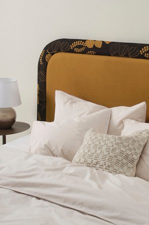 Jotex - Sengegavl 160 Cm Brun/mønstret - VÅGHOLMEN - Kjøp Sengegavler hos Jotex