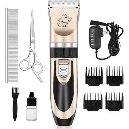 Pet Haircut Set, Low Noise And Silent Dog Hair Trimmer, Suitable For Dogs And Cats, With Comb-oriented Scissors