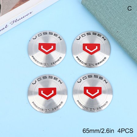 4st 65 mm Vossen Wheel ap Sticker Emblem Badge Bilfälg Dekal