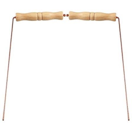 Koppar Slagruta Kit för Spådomsverktyg - Naturliga Trähandtag Slagrutor