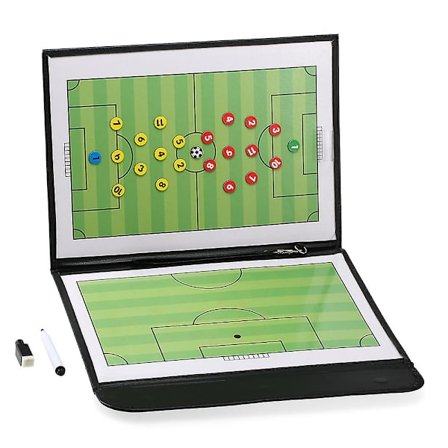 Foldbar Fodbold Magnetisk Taktiktavle Trænerstrategitavle Med Markører Og 2-i-1 Pen