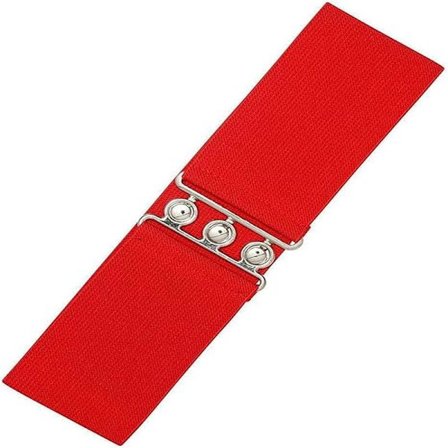 Retro Vintage Bälte | Elastiskt Bälte Damtillbehör | 50-tals Sjuksköterskebälte | Stretchbälte Med Silverspänne & Spänne | Midjebälte För Klänning