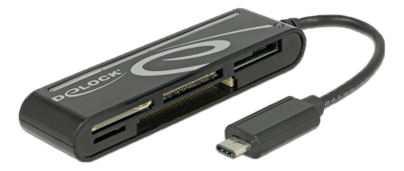Delock USB 2.0 Card Reader USB Type-C male 5 Slots - kortleser - USB-C