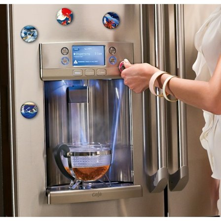 Jääkaapin koriste, 12 kpl jalokivikuvioita, 10 mm