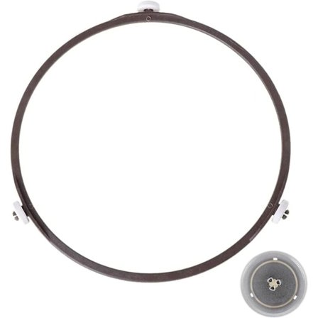 22 cm Universal Dreieskiveholder, Mikrobølgeovn Dreieskive Roterende Ring for Universal Glassholder, 22 cm Diameter (Brun)