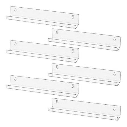 6 stk. Vinylplade Vægmontering Hylde Albumholdere Til Ophængning På Væggene - Hylder Album Eller Børns'