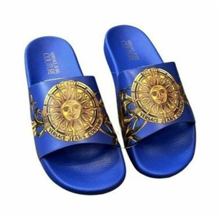 Versace Jeans Couture, flip flops Niebieski, Mężczyzna, Rozmiar: 39 EU