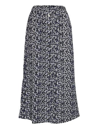Onlnova Lux Button Skirt Aop Wvn 7 Black ONLY